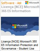 Licena [NCE] Microsoft 365 E5 Information Protection and Governance - Student Use Benefit Add-on (NCE EDU MTH) Monthly - Monthly  (Figura somente ilustrativa, no representa o produto real)