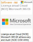 Licena anual Cloud [CSP NCE] Microsoft 365 E5 eDiscovery and Audit (NCE COM ANN) Anual  (Figura somente ilustrativa, no representa o produto real)