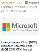 Licena mensal Cloud [CSP NCE] Microsoft Universal Print (NCE COM MTH) Mensal  (Figura somente ilustrativa, no representa o produto real)