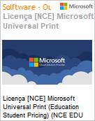 Licena [NCE] Microsoft Universal Print [Educacional] (Education Student Pricing) (NCE EDU MTH) Monthly - Monthly  (Figura somente ilustrativa, no representa o produto real)