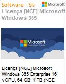 Licena [NCE] Microsoft Windows 365 Enterprise 16 vCPU, 64 GB, 1 TB (NCE COM ANN) Annual - Annual  (Figura somente ilustrativa, no representa o produto real)