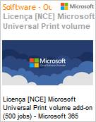 Licena [NCE] Microsoft Universal Print volume add-on (500 jobs) - Microsoft 365 [Educacional] (Education Faculty Pricing) (NCE EDU MTH) Monthly - Monthly (Figura somente ilustrativa, no representa o produto real)