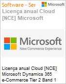 Licena anual Cloud [NCE] Microsoft Dynamics 365 e-Commerce Tier 2 Band 1 (NCE COM ANN) Anual  (Figura somente ilustrativa, no representa o produto real)