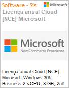 Licena anual Cloud [CSP NCE] Microsoft Windows 365 Business 2 vCPU, 8 GB, 256 GB (with Windows Hybrid Benefit) (NCE COM ANN) Anual  (Figura somente ilustrativa, no representa o produto real)