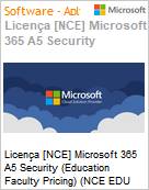 Licena [NCE] Microsoft 365 A5 Security [Educacional] (Education Faculty Pricing) (NCE EDU MTH) Monthly - Annual  (Figura somente ilustrativa, no representa o produto real)