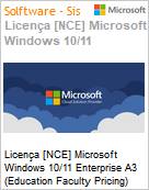 Licena [NCE] Microsoft Windows 10/11 Enterprise A3 [Educacional] (Education Faculty Pricing) (NCE EDU ANN) Annual - Annual  (Figura somente ilustrativa, no representa o produto real)