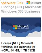 Licena [NCE] Microsoft Windows 365 Business 16 vCPU, 64 GB, 1 TB (NCE COM MTH) Monthly - Monthly  (Figura somente ilustrativa, no representa o produto real)