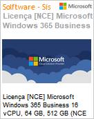 Licena [NCE] Microsoft Windows 365 Business 16 vCPU, 64 GB, 512 GB (NCE COM MTH) Monthly - Monthly  (Figura somente ilustrativa, no representa o produto real)