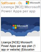 Licena [NCE] Microsoft Power Apps per app plan (1 app or website) [Educacional] (Education Faculty Pricing) (NCE EDU MTH) Monthly - Monthly  (Figura somente ilustrativa, no representa o produto real)