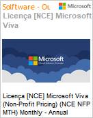 Licena [NCE] Microsoft Viva (Non-Profit Pricing) (NCE NFP MTH) Monthly - Annual  (Figura somente ilustrativa, no representa o produto real)