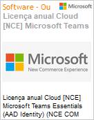 Licena anual Cloud [CSP NCE] Microsoft Teams Essentials (AAD Identity) (NCE COM MTH) Anual - 12 meses  (Figura somente ilustrativa, no representa o produto real)