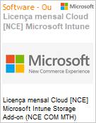 Licena mensal Cloud [CSP NCE] Microsoft Intune Storage Add-on (NCE COM MTH) Mensal  (Figura somente ilustrativa, no representa o produto real)