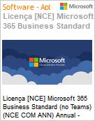 Licena [NCE] Microsoft 365 Business Standard (no Teams) (NCE COM ANN) Annual - Annual  (Figura somente ilustrativa, no representa o produto real)