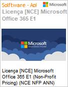 Licena [NCE] Microsoft Office 365 E1 (Non-Profit Pricing) (NCE NFP ANN) Annual - Annual  (Figura somente ilustrativa, no representa o produto real)