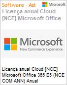 Licena anual Cloud [CSP NCE] Microsoft Office 365 E5 (NCE COM ANN) Anual  (Figura somente ilustrativa, no representa o produto real)