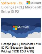 Licena [NCE] Microsoft Entra ID P2 [Educacional] (Education Student Pricing) (NCE EDU ANN) Annual - Annual  (Figura somente ilustrativa, no representa o produto real)