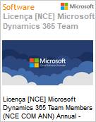 Licena [NCE] Microsoft Dynamics 365 Team Members (NCE COM ANN) Annual - Annual (3Y)  (Figura somente ilustrativa, no representa o produto real)
