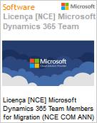 Licena [NCE] Microsoft Dynamics 365 Team Members for Migration (NCE COM ANN) Annual - Annual (3Y)  (Figura somente ilustrativa, no representa o produto real)
