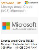 Licena anual Cloud [CSP NCE] Microsoft Defender for Office 365 (Plan 1) (NCE COM ANN) Anual  (Figura somente ilustrativa, no representa o produto real)