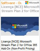 Licena [NCE] Microsoft Stream Plan 2 for Office 365 Add-On (Non-Profit Pricing) (NCE NFP MTH) Monthly - Monthly  (Figura somente ilustrativa, no representa o produto real)