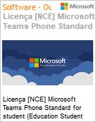 Licena [NCE] Microsoft Teams Phone Standard for student [Educacional] (Education Student Pricing) (NCE EDU MTH) Monthly - Annual  (Figura somente ilustrativa, no representa o produto real)