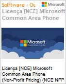 Licena [NCE] Microsoft Common Area Phone (Non-Profit Pricing) (NCE NFP MTH) Monthly - Monthly  (Figura somente ilustrativa, no representa o produto real)