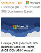 Licena [NCE] Microsoft 365 Business Basic (no Teams) (NCE COM ANN) Annual - Annual  (Figura somente ilustrativa, no representa o produto real)