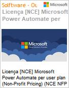 Licena [NCE] Microsoft Power Automate per user plan (Non-Profit Pricing) (NCE NFP MTH) Monthly - Annual  (Figura somente ilustrativa, no representa o produto real)