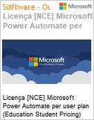 Licena [NCE] Microsoft Power Automate per user plan [Educacional] (Education Student Pricing) (NCE EDU MTH) Monthly - Annual  (Figura somente ilustrativa, no representa o produto real)