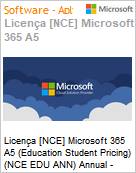 Licena [NCE] Microsoft 365 A5 [Educacional] (Education Student Pricing) (NCE EDU ANN) Annual - Annual  (Figura somente ilustrativa, no representa o produto real)