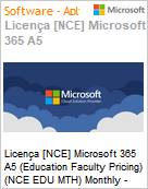 Licena [NCE] Microsoft 365 A5 [Educacional] (Education Faculty Pricing) (NCE EDU MTH) Monthly - Annual  (Figura somente ilustrativa, no representa o produto real)