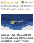 Licena [NCE] Microsoft 365 A5 without Audio Conferencing [Educacional] (Education Faculty Pricing) (NCE EDU MTH) Monthly - Monthly  (Figura somente ilustrativa, no representa o produto real)