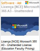 Licena [NCE] Microsoft 365 A3 - Unattended License [Educacional] (Education Faculty Pricing) (NCE EDU ANN) Annual - Annual  (Figura somente ilustrativa, no representa o produto real)