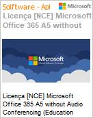 Licena [NCE] Microsoft Office 365 A5 without Audio Conferencing [Educacional] (Education Student Pricing) (NCE EDU ANN) Annual - Annual  (Figura somente ilustrativa, no representa o produto real)