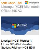 Licena [NCE] Microsoft Office 365 A3 [Educacional] (Education Student Pricing) (NCE EDU ANN) Annual - Annual  (Figura somente ilustrativa, no representa o produto real)