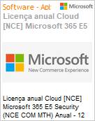 Licena anual Cloud [CSP NCE] Microsoft 365 E5 Security (NCE COM MTH) Anual - 12 meses  (Figura somente ilustrativa, no representa o produto real)