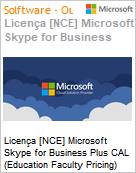 Licena [NCE] Microsoft Skype for Business Plus CAL [Educacional] (Education Faculty Pricing) (NCE EDU MTH) Monthly - Monthly  (Figura somente ilustrativa, no representa o produto real)