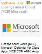 Licena anual Cloud [CSP NCE] Microsoft Defender for Cloud Apps (NCE COM ANN) Anual  (Figura somente ilustrativa, no representa o produto real)