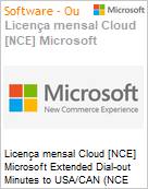 Licena mensal Cloud [CSP NCE] Microsoft Extended Dial-out Minutes to USA/CAN (NCE COM MTH) Mensal  (Figura somente ilustrativa, no representa o produto real)