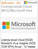 Licena anual Cloud [CSP NCE] Microsoft Viva Insights (NCE COM MTH) Anual - 12 meses  (Figura somente ilustrativa, no representa o produto real)