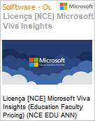 Licena [NCE] Microsoft Viva Insights [Educacional] (Education Faculty Pricing) (NCE EDU ANN) Annual - Annual  (Figura somente ilustrativa, no representa o produto real)
