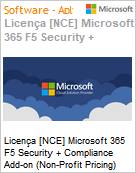 Licena [NCE] Microsoft 365 F5 Security + Compliance Add-on (Non-Profit Pricing) (NCE NFP ANN) Annual - Annual  (Figura somente ilustrativa, no representa o produto real)