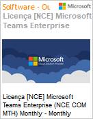 Licena [NCE] Microsoft Teams Enterprise (NCE COM MTH) Monthly - Monthly  (Figura somente ilustrativa, no representa o produto real)