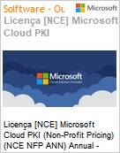 Licena [NCE] Microsoft Cloud PKI (Non-Profit Pricing) (NCE NFP ANN) Annual - Annual  (Figura somente ilustrativa, no representa o produto real)