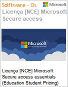 Licena [NCE] Microsoft Secure access essentials [Educacional] (Education Student Pricing) (NCE EDU MTH) Monthly - Monthly  (Figura somente ilustrativa, no representa o produto real)