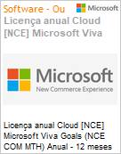 Licena anual Cloud [CSP NCE] Microsoft Viva Goals (NCE COM MTH) Anual - 12 meses  (Figura somente ilustrativa, no representa o produto real)