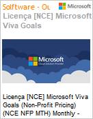 Licena [NCE] Microsoft Viva Goals (Non-Profit Pricing) (NCE NFP MTH) Monthly - Annual  (Figura somente ilustrativa, no representa o produto real)