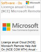 Licena anual Cloud [CSP NCE] Microsoft Remote Help Add On (NCE COM MTH) Anual - 12 meses  (Figura somente ilustrativa, no representa o produto real)