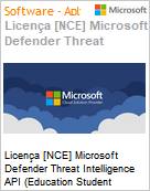 Licena [NCE] Microsoft Defender Threat Intelligence API [Educacional] (Education Student Pricing) (NCE EDU ANN) Annual - Annual  (Figura somente ilustrativa, no representa o produto real)