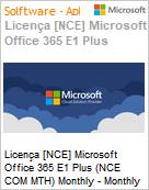 Licena [NCE] Microsoft Office 365 E1 Plus (NCE COM MTH) Monthly - Monthly  (Figura somente ilustrativa, no representa o produto real)